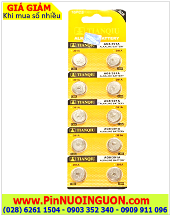 COMBO 1Vỉ 10viên Tianqiu AG3 LR41 392 Alkaline 1.5v _Giá chí 29.000đ